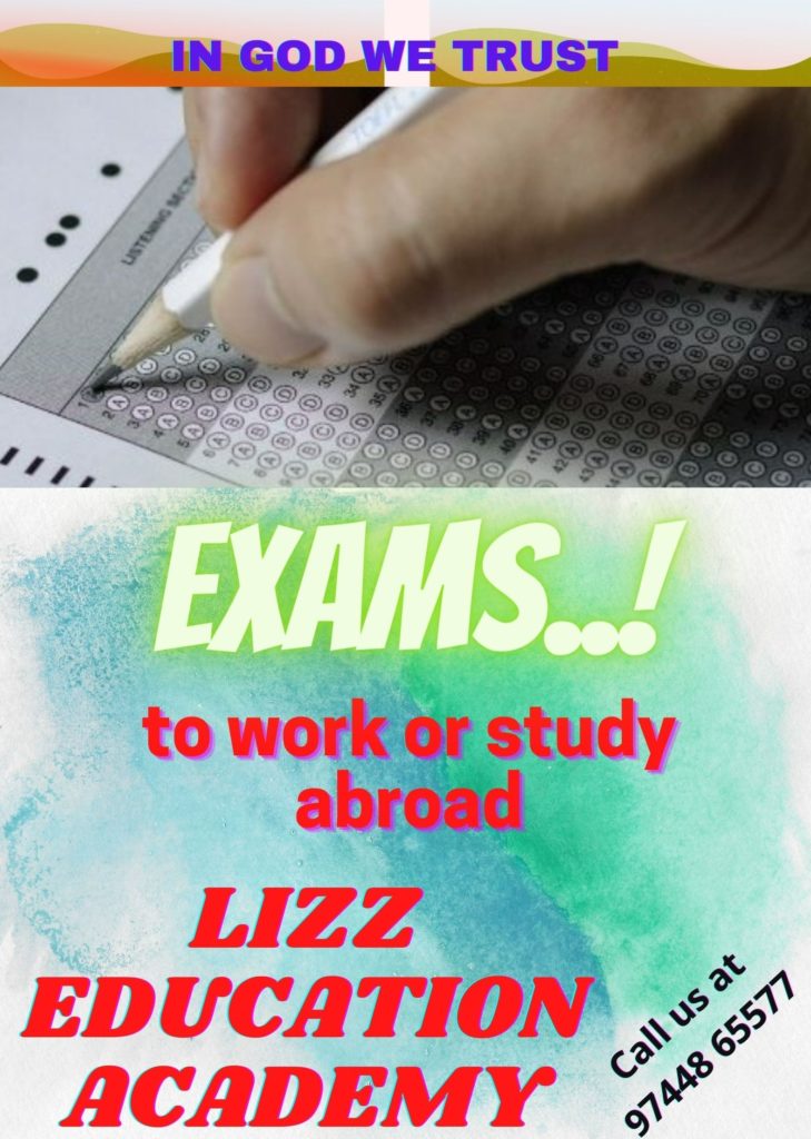 Examinations to work or study abroad  